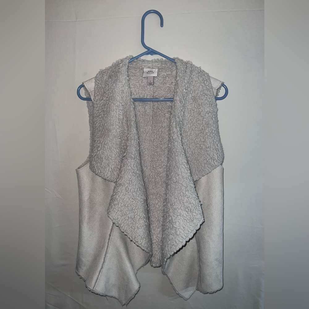 Knox Rose Faux Fur Lined Faux Suede Vest